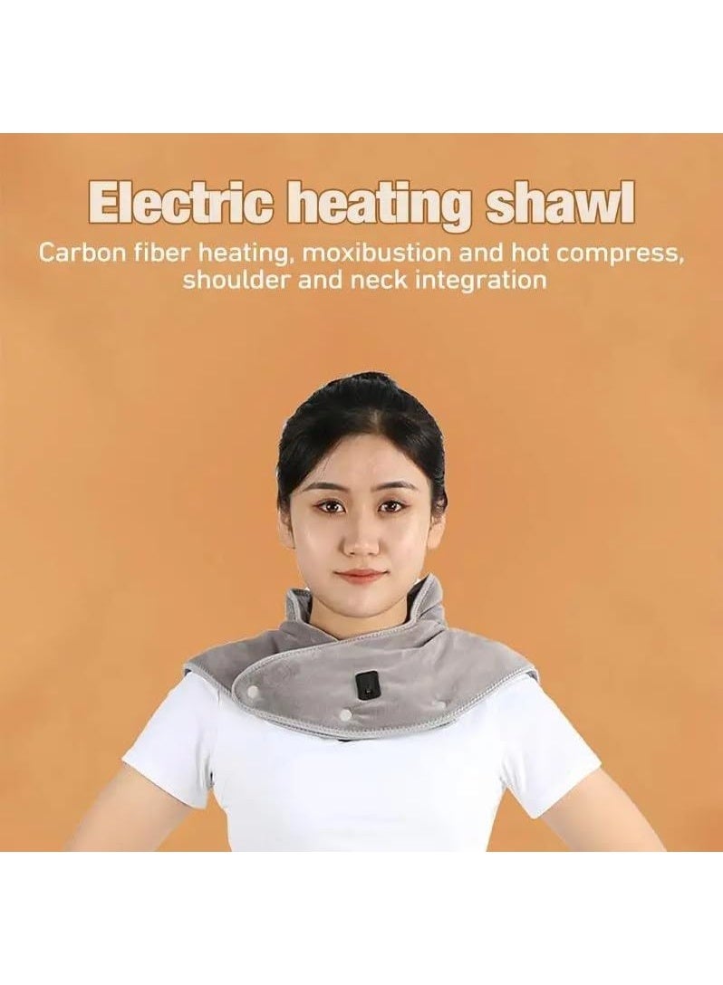 وسادة حرارية كهربائية كبيرة للرقبة والأكتاف والظهر - 3 مستويات حرارة قابلة للتعديل وتصميم مريح لتخفيف الإجهاد والاسترخاء الشامل للجسم - Image 5